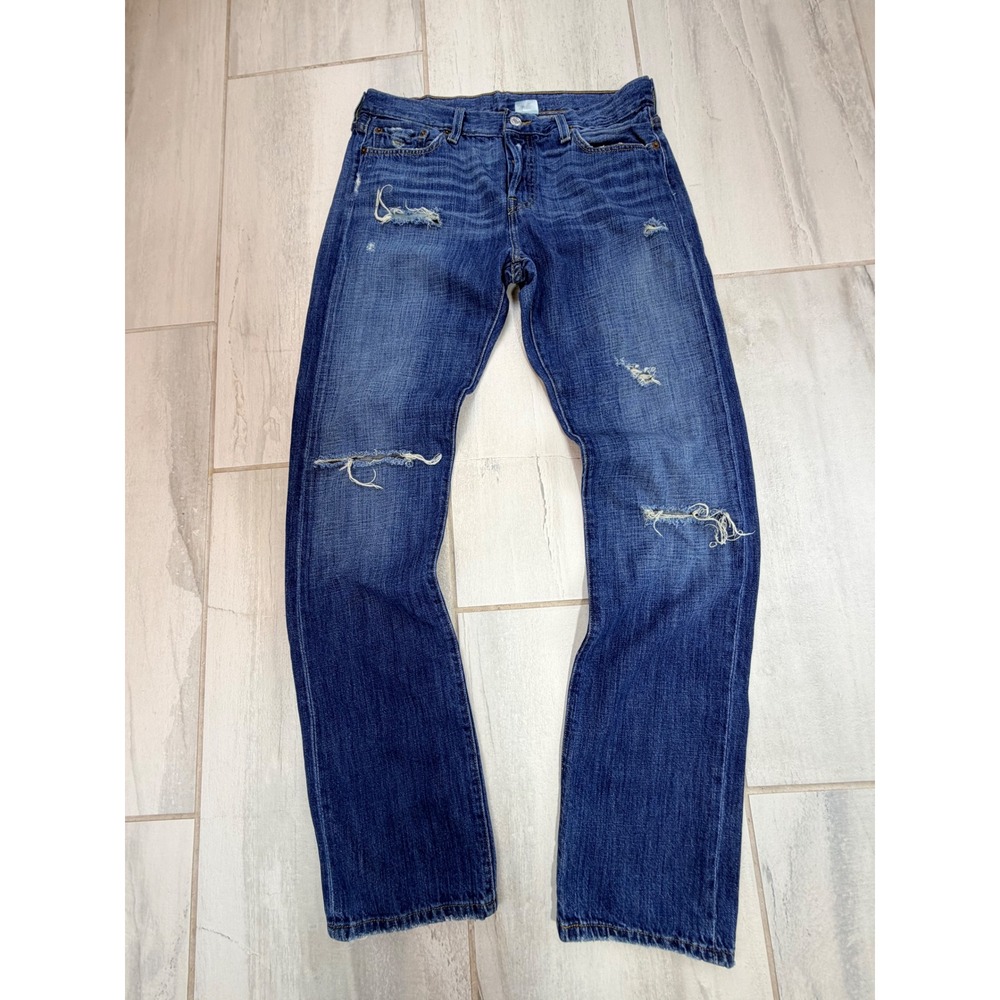 Vintage Y2K Levis 501 Original Fit Straight Leg Blue Jeans W28 L32 Medium Wash